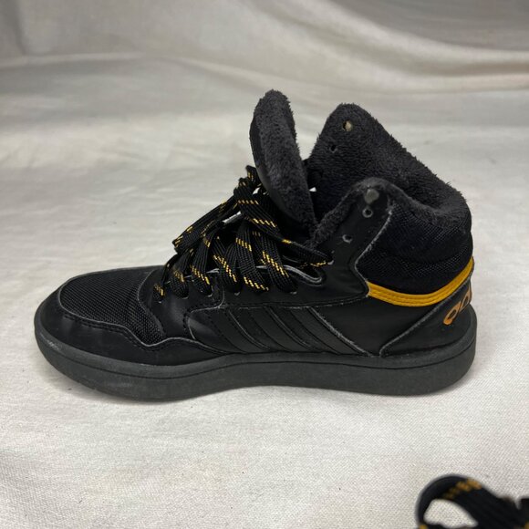 Adidas Black & Yellow High-Top Sneakers Size 3  APH 281001  A:1F7736 - Picture 6 of 14